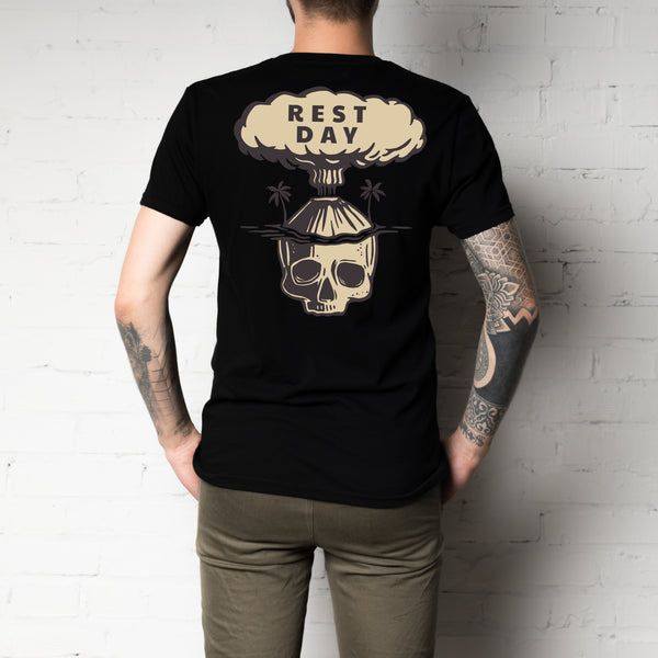 Organic Cotton Unisex Black Volcano T-Shirt