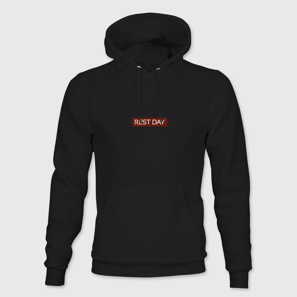 Rest Day Unisex Black Stamp Hoody - S – Rest Day Apparel