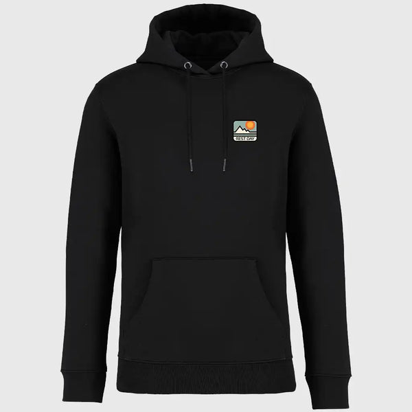 Organic Cotton Unisex Black Chase The Hills Hoody