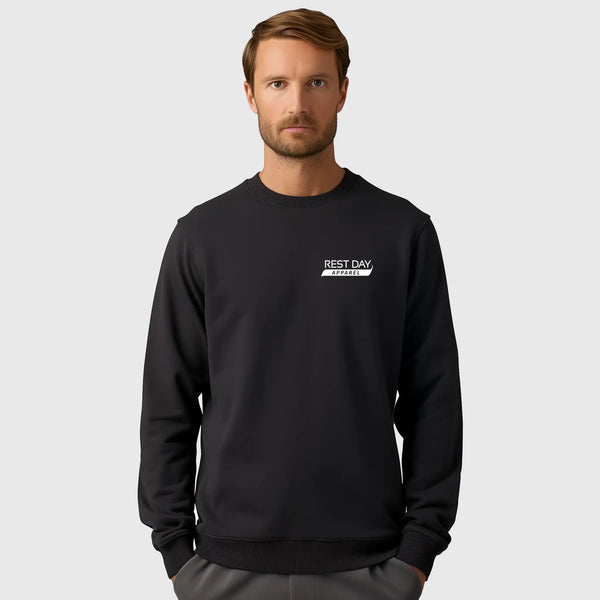 Organic Cotton Unisex Black Pocket Swash Sweatshirt