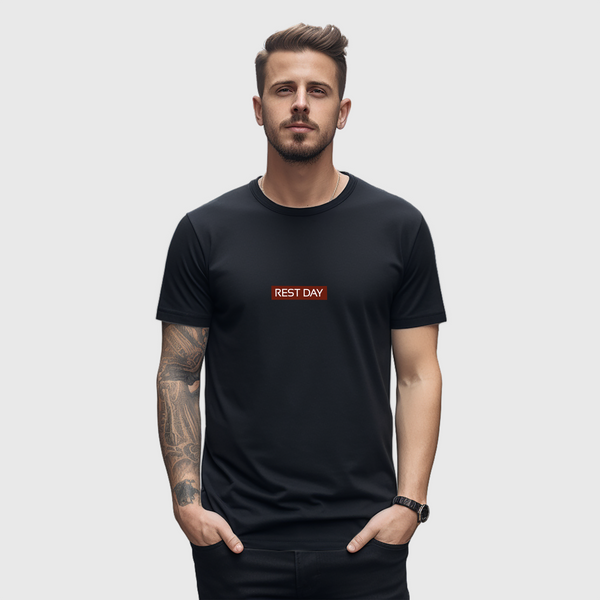 Organic Cotton Unisex Black Stamp T-Shirt