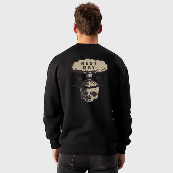 Organic Cotton Unisex Black Volcano Sweatshirt