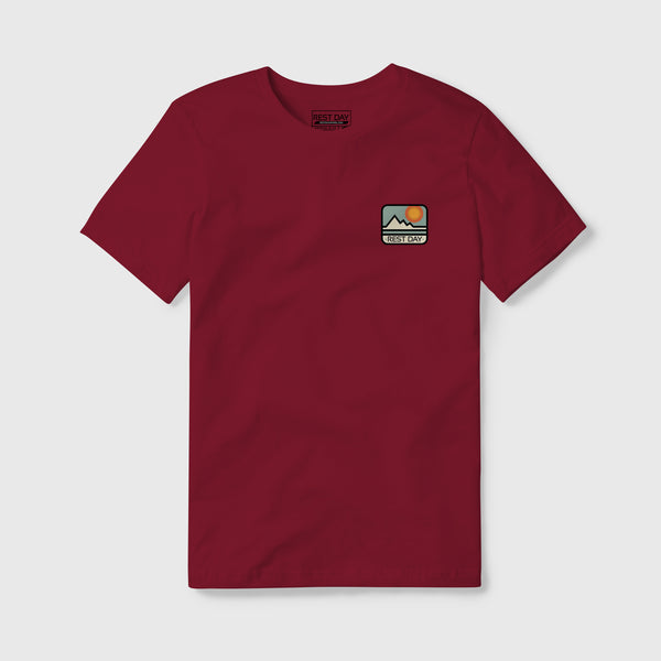 Organic Cotton Unisex Hibiscus Red Chase The Hills T-Shirt