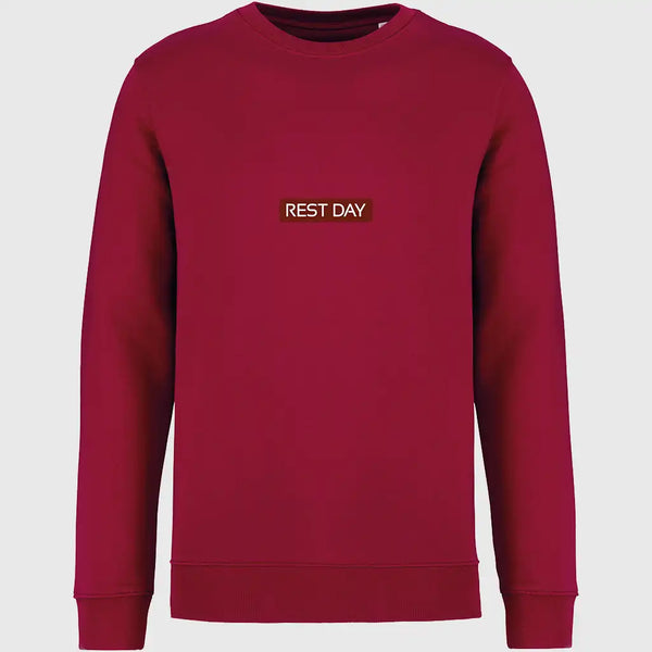 Organic Cotton Unisex Hibiscus Red Stamp Sweatshirt