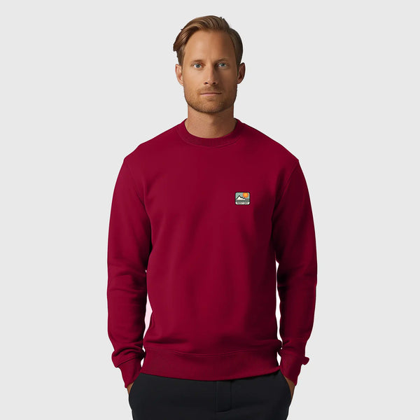 Organic Cotton Unisex Hibiscus Red Chase The Hills Sweatshirt