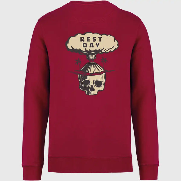 Organic Cotton Unisex Hibiscus Red Volcano Sweatshirt