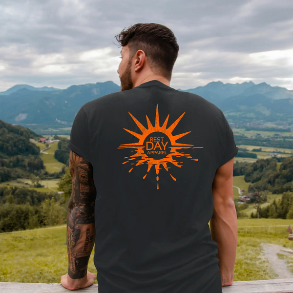 Organic Cotton Unisex Iron Grey Melting Sun T-Shirt