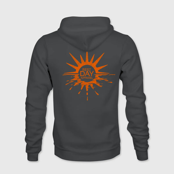 Organic Cotton Unisex Iron Grey Melting Sun Hoody